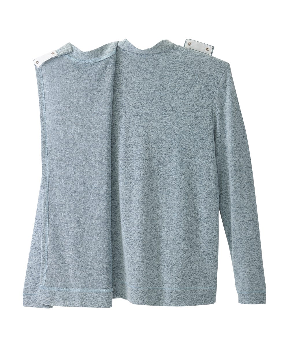 Men's Open Back Knit Cardigan - Silverts 3