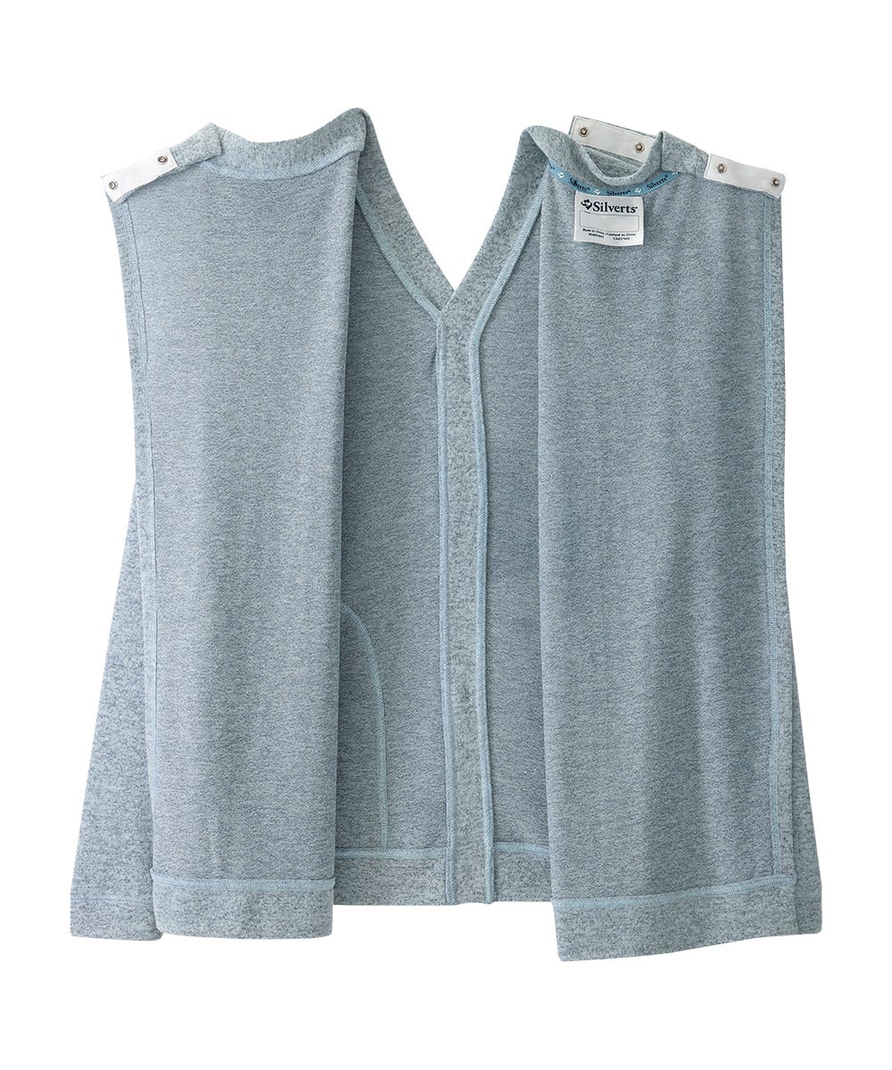 Men's Open Back Knit Cardigan - Silverts 4