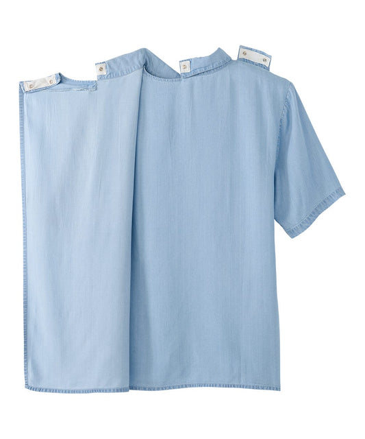 Men's Open Back Short Sleeve Button-Down - Silverts 2