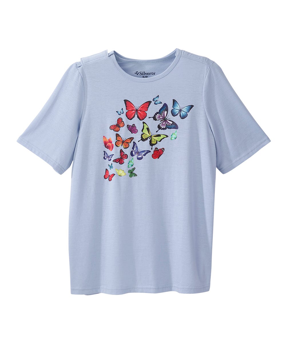 Women's Open Back Graphic Tee - Silverts 7