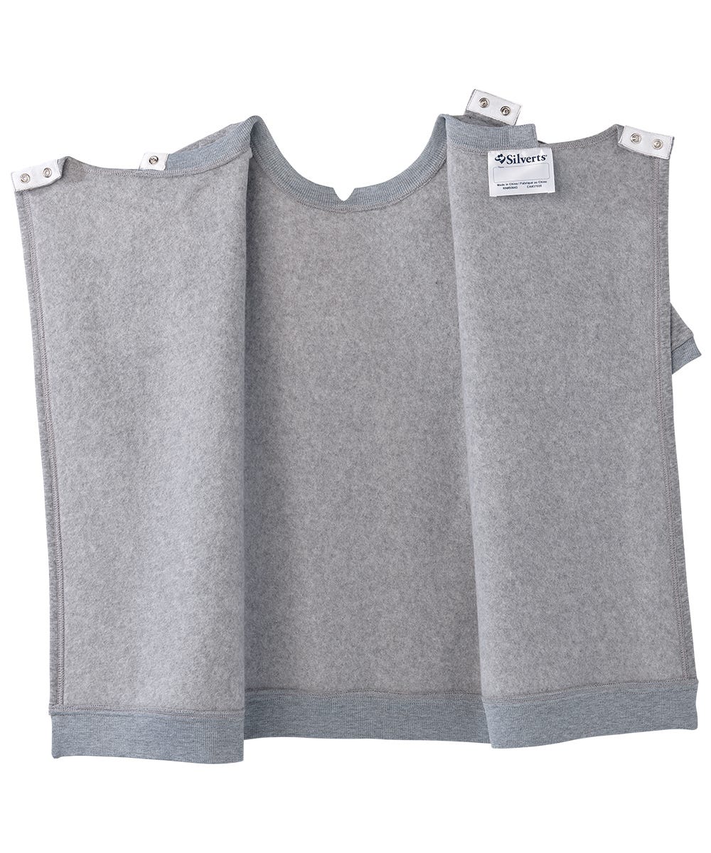Women's Open Back Floral Fleece Top - Silverts 3