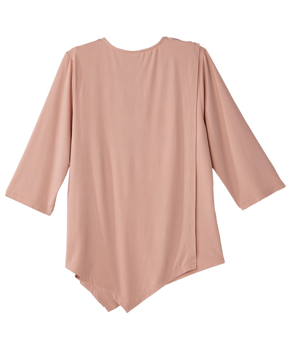 Women's Open Back Asymmetrical Hem Top - Silverts 12