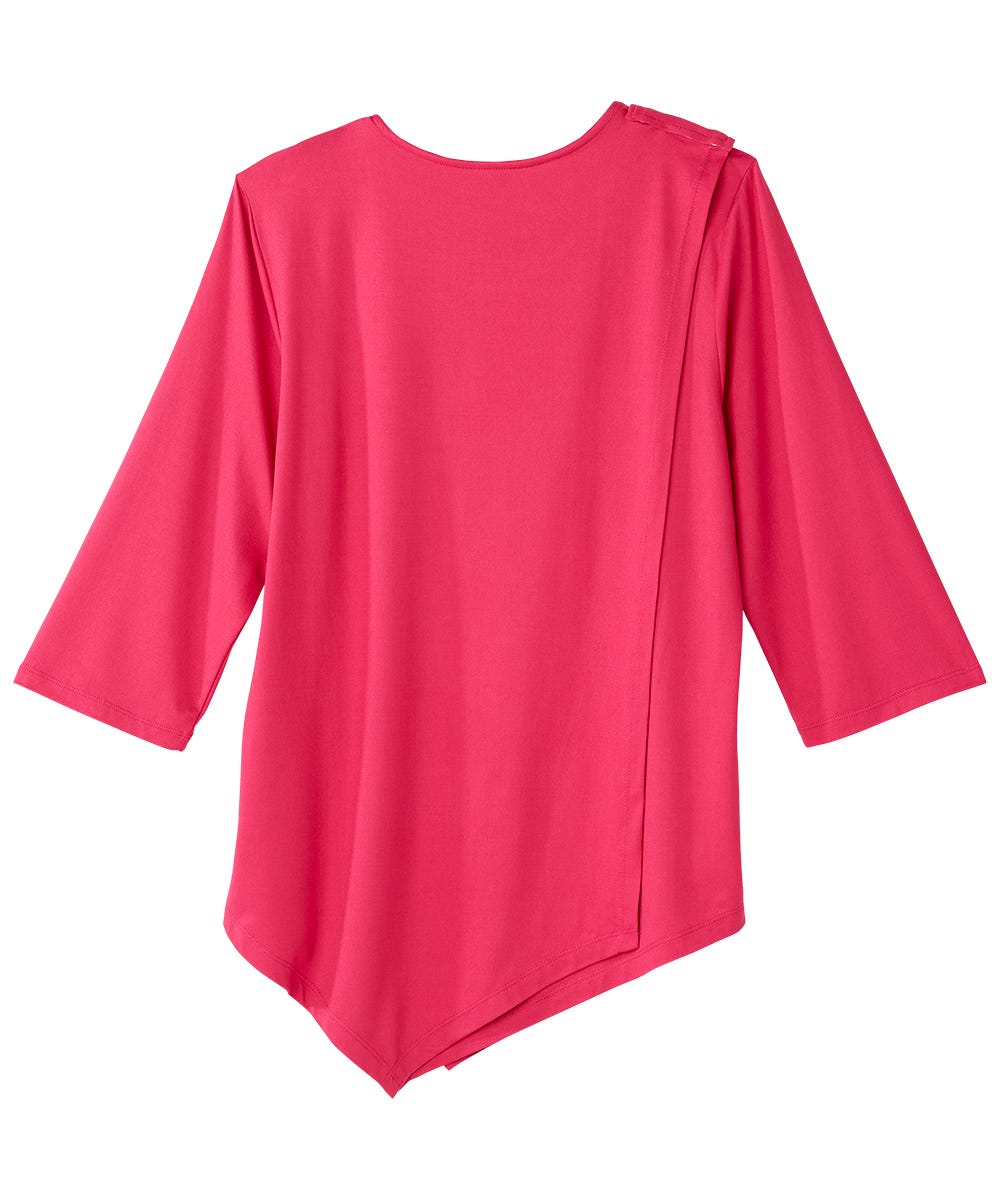 Women's Open Back Asymmetrical Hem Top - Silverts 4