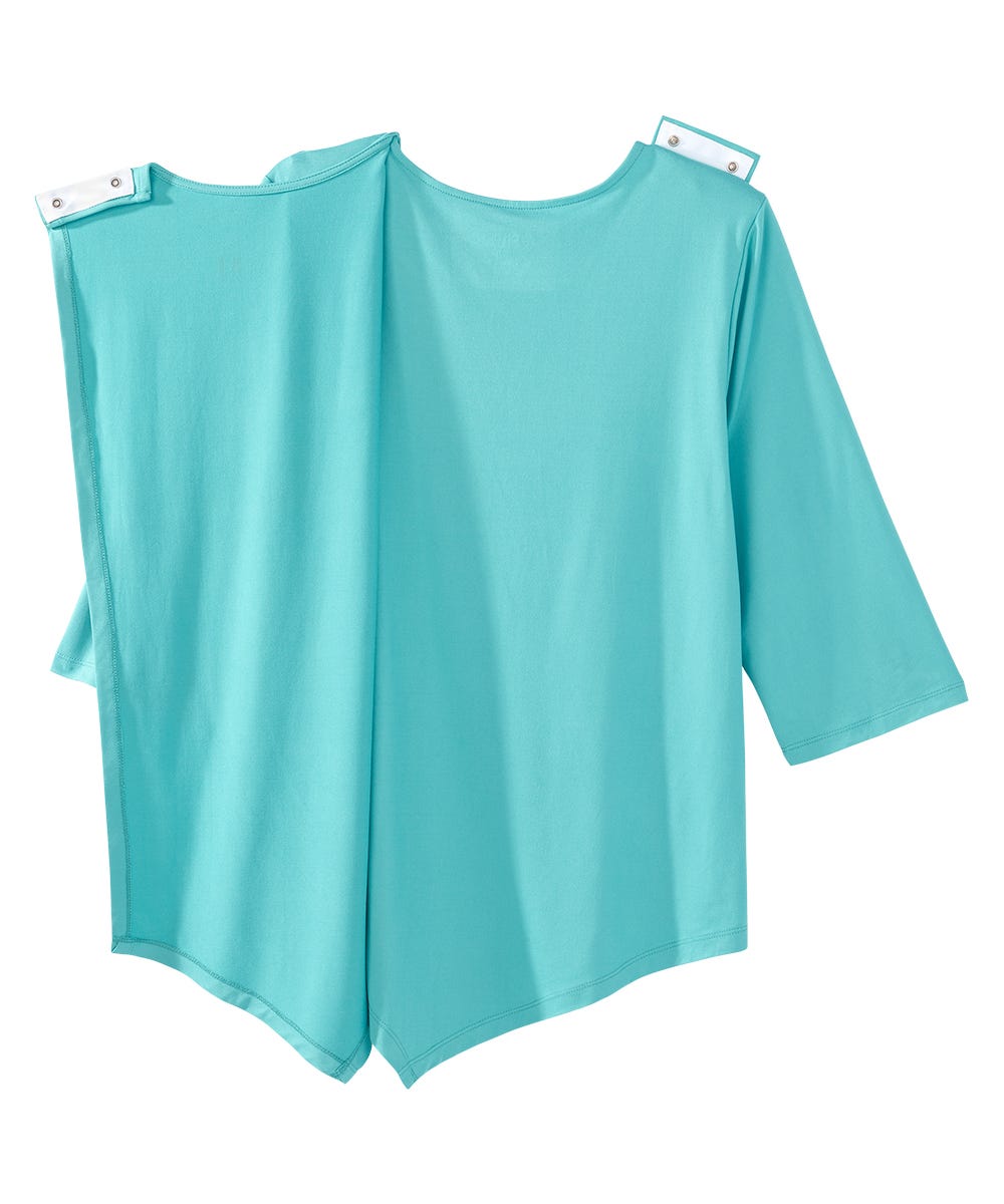 Women's Open Back Asymmetrical Hem Top - Silverts 14