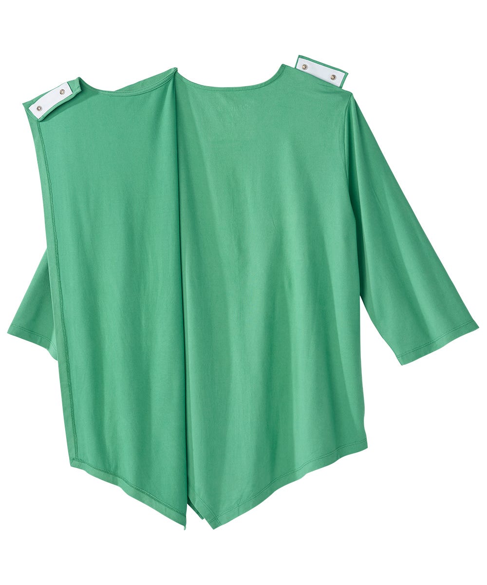 Women's Open Back Asymmetrical Hem Top - Silverts 19