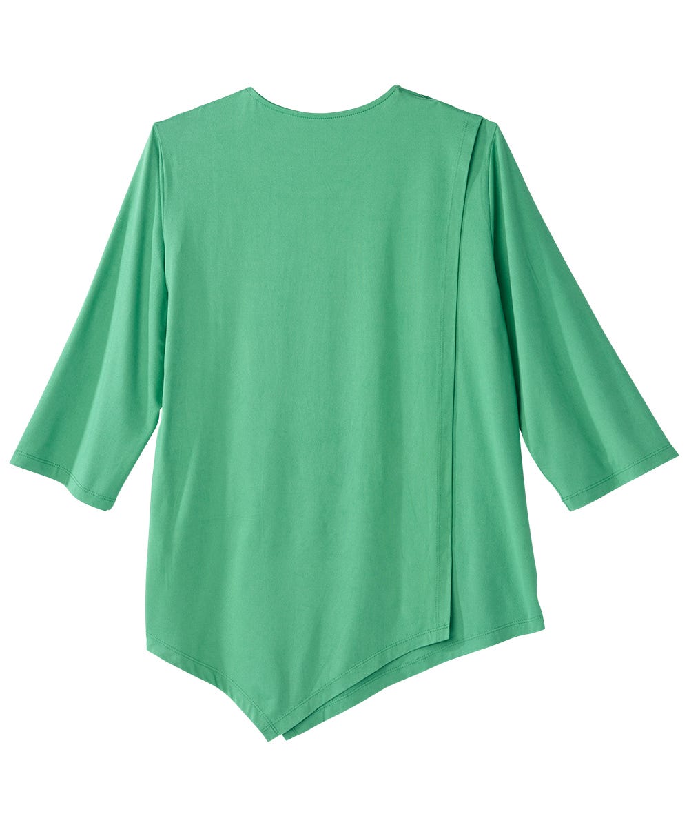 Women's Open Back Asymmetrical Hem Top - Silverts 21