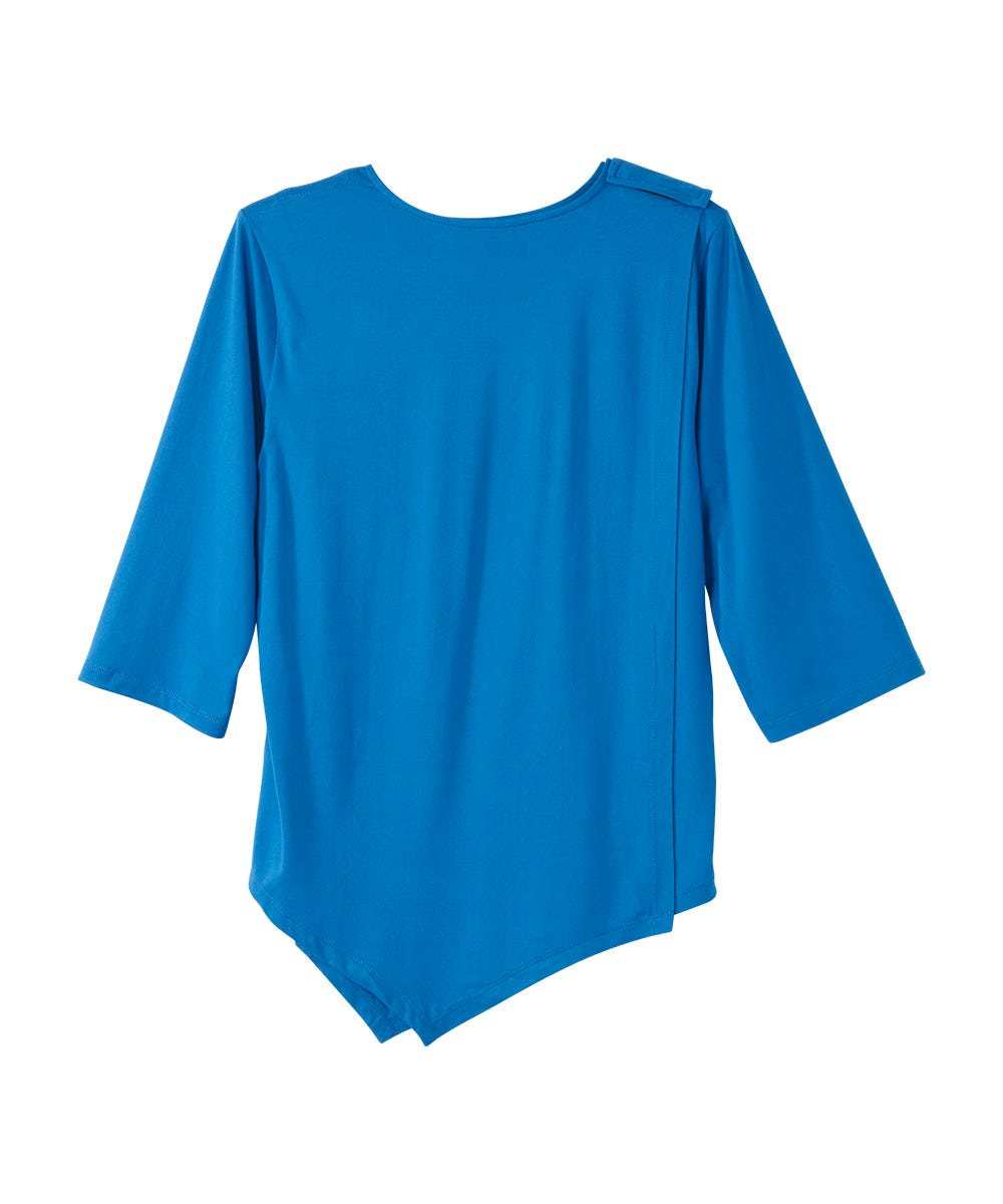 Women's Open Back Asymmetrical Hem Top - Silverts 8