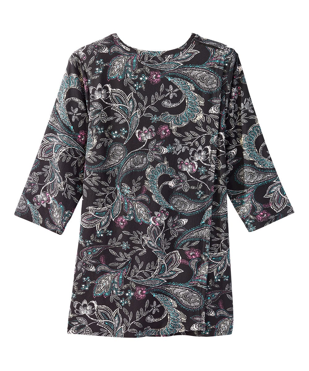 Women's Open Back Gathered Scoop Neck Top - Silverts 15