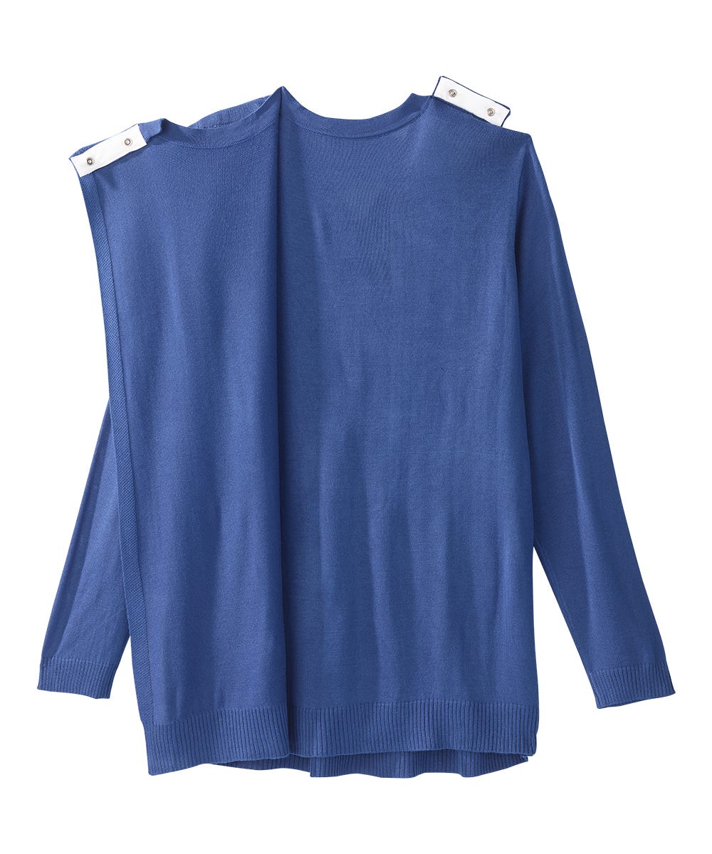 Women's Open Back Stripe Sweater - Silverts 6