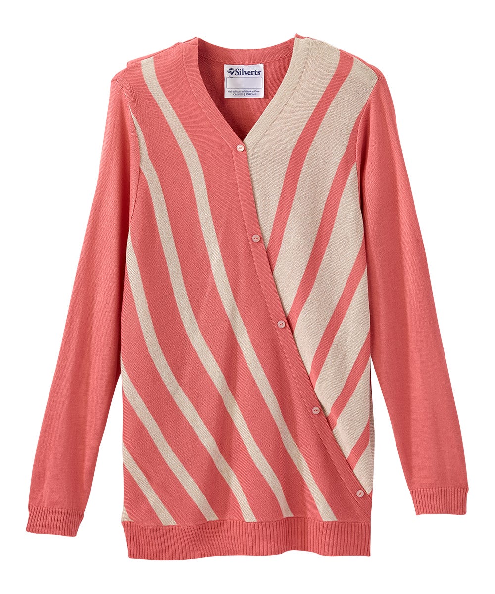 Women's Open Back Stripe Sweater - Silverts 7