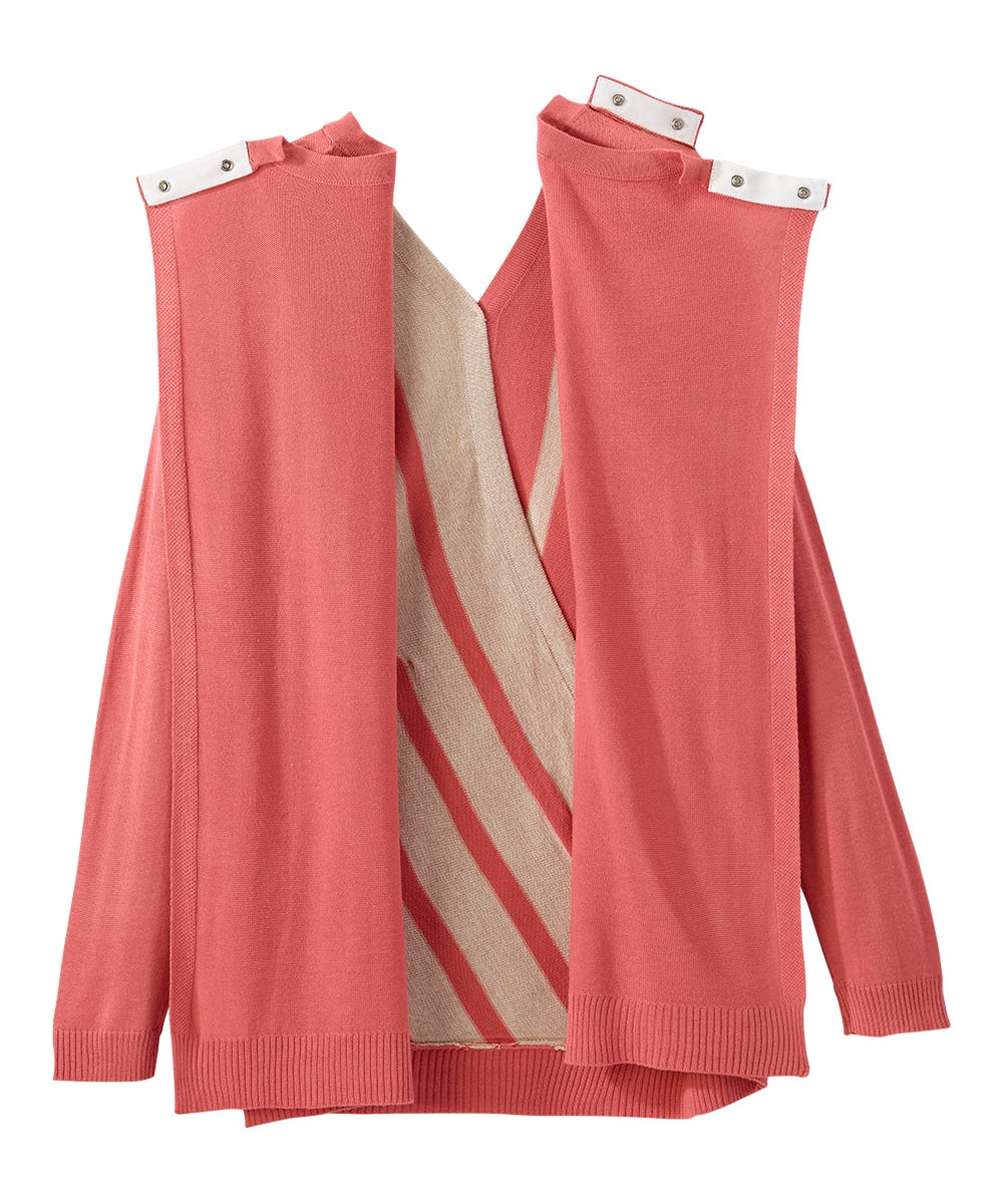 Women's Open Back Stripe Sweater - Silverts 22