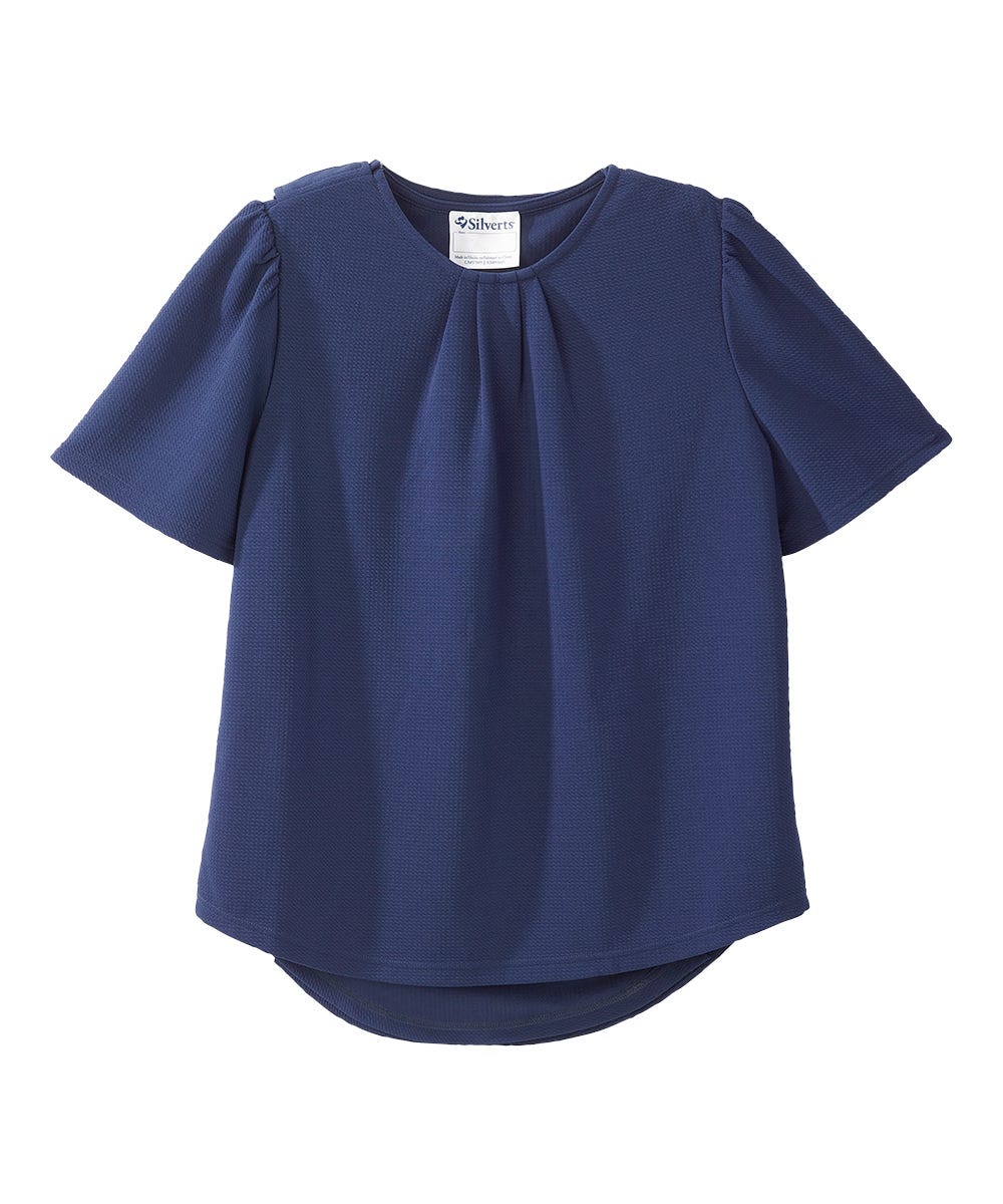 Women's Open Back Hi-Low Pleated Top - Silverts 9