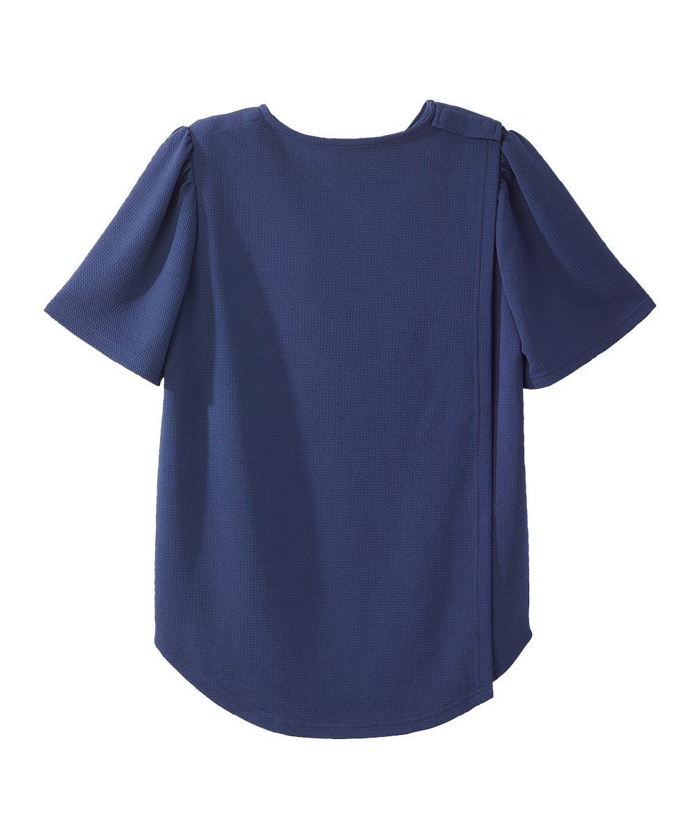 Women's Open Back Hi-Low Pleated Top - Silverts 12