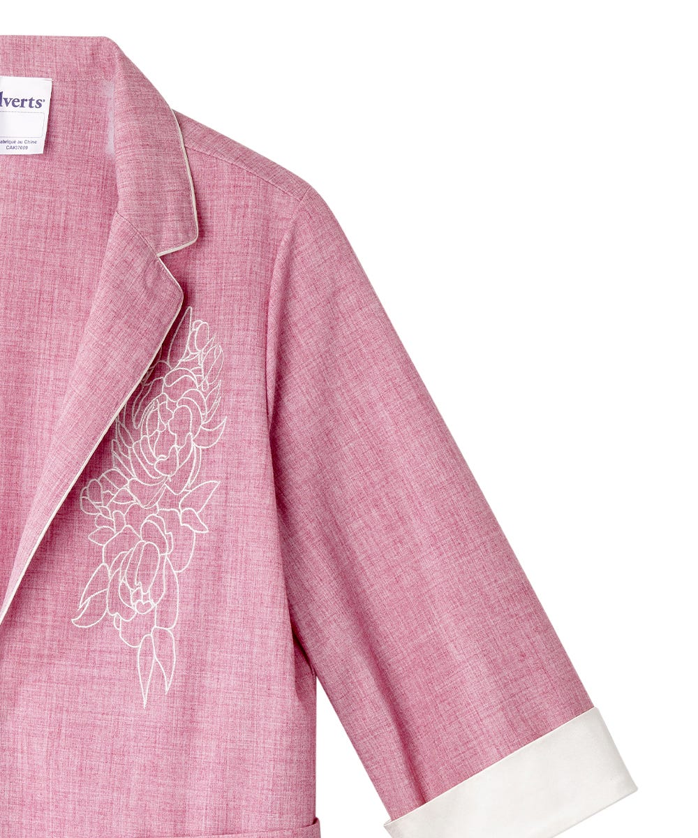 Women's Embroidered Linen Blazer - Silverts 19