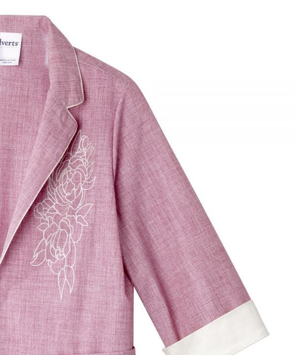 Women's Embroidered Linen Blazer - Silverts 12