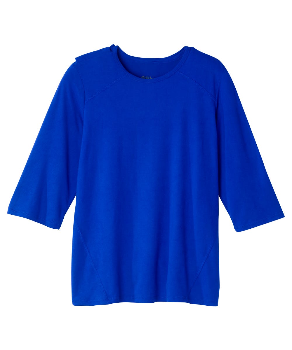 Women's Open Back Active Crew Neck Top - Silverts 25