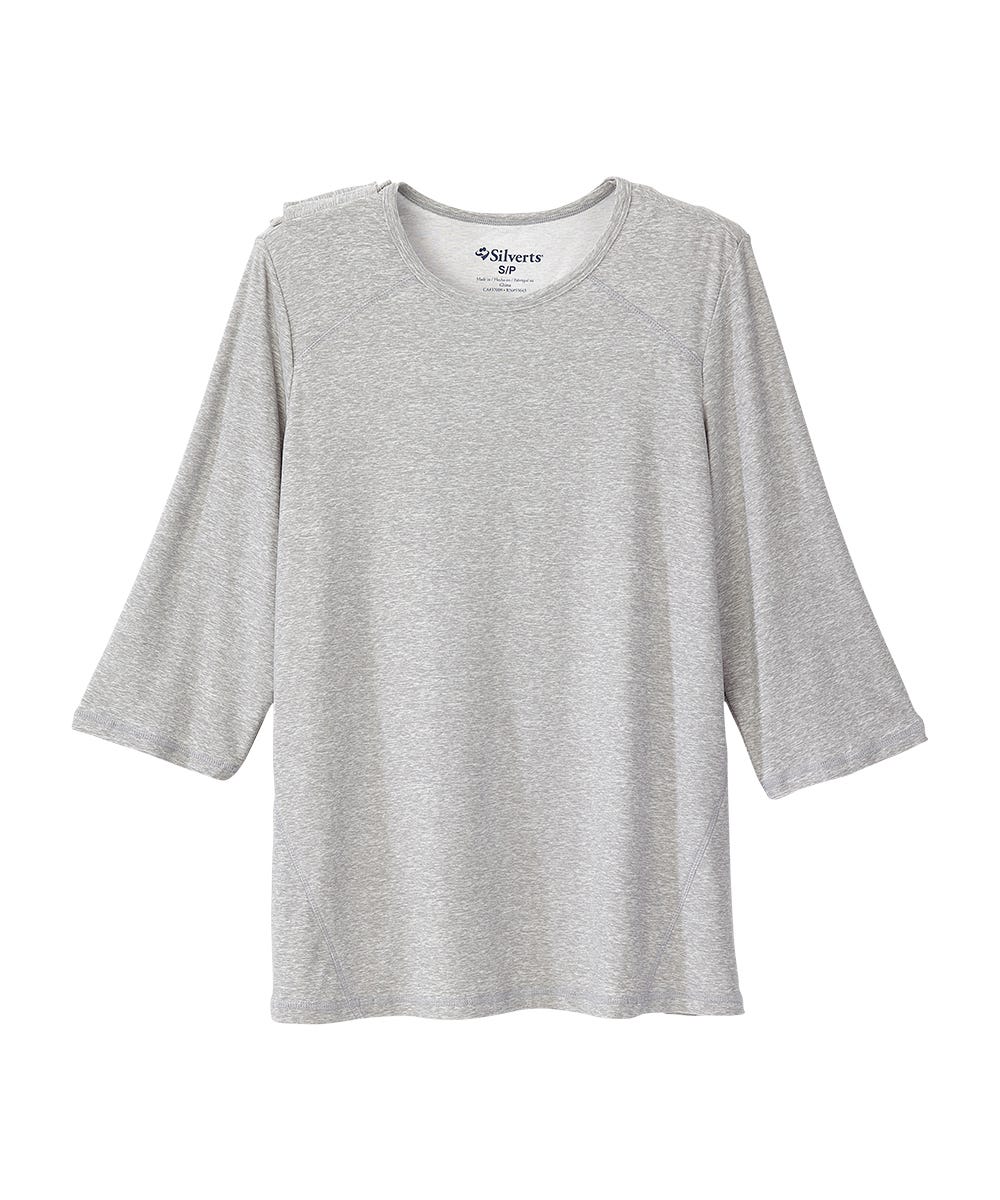 Women's Open Back Active Crew Neck Top - Silverts 5
