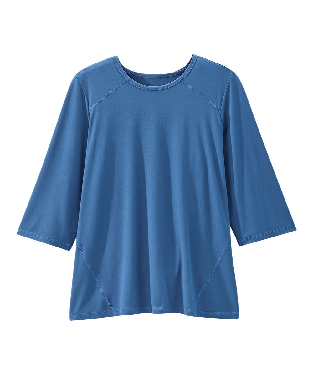 Women's Open Back Active Crew Neck Top - Silverts 1