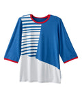 Women's Open Back Color Block Top - Silverts 4