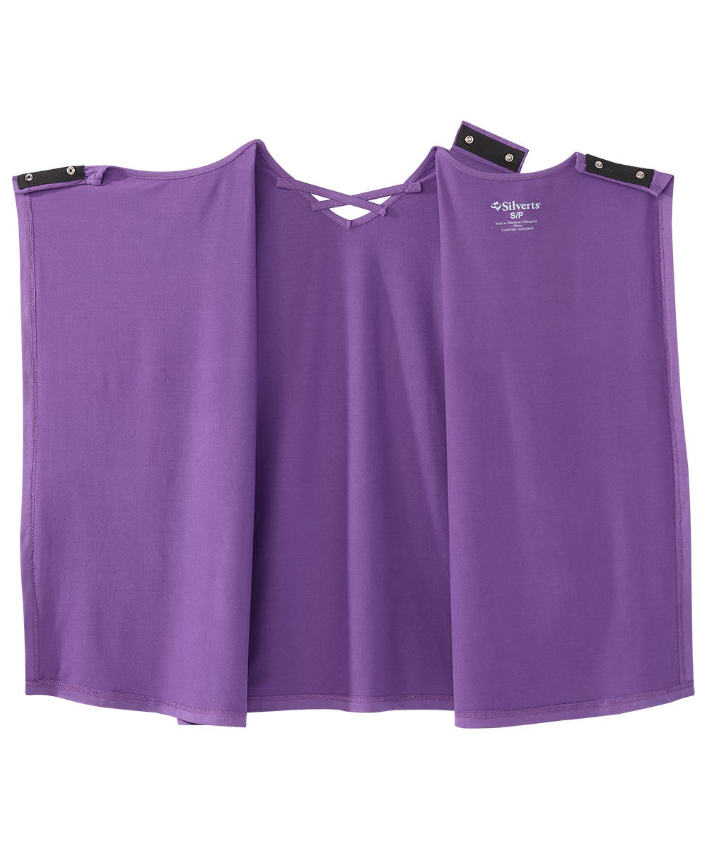 Women's Open Back Criss Cross Neckline Top - Silverts 22