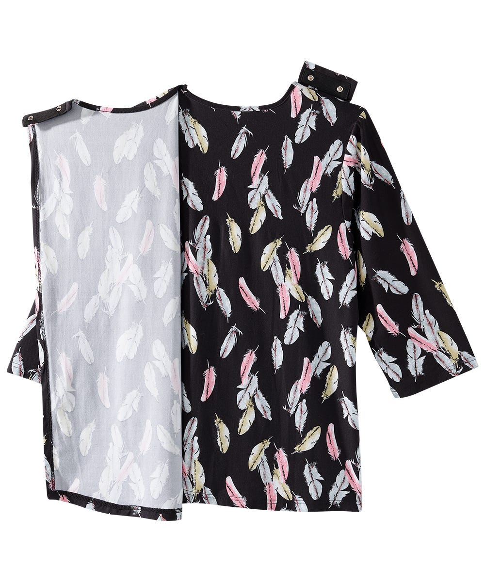 Women's Open Back Faux Button Top - Silverts 22