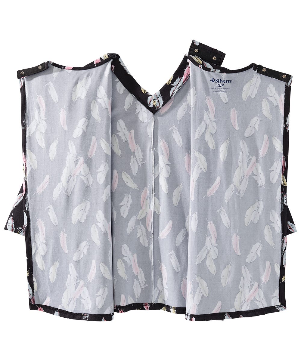 Women's Open Back Faux Button Top - Silverts 23