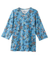 Women's Open Back Faux Button Top