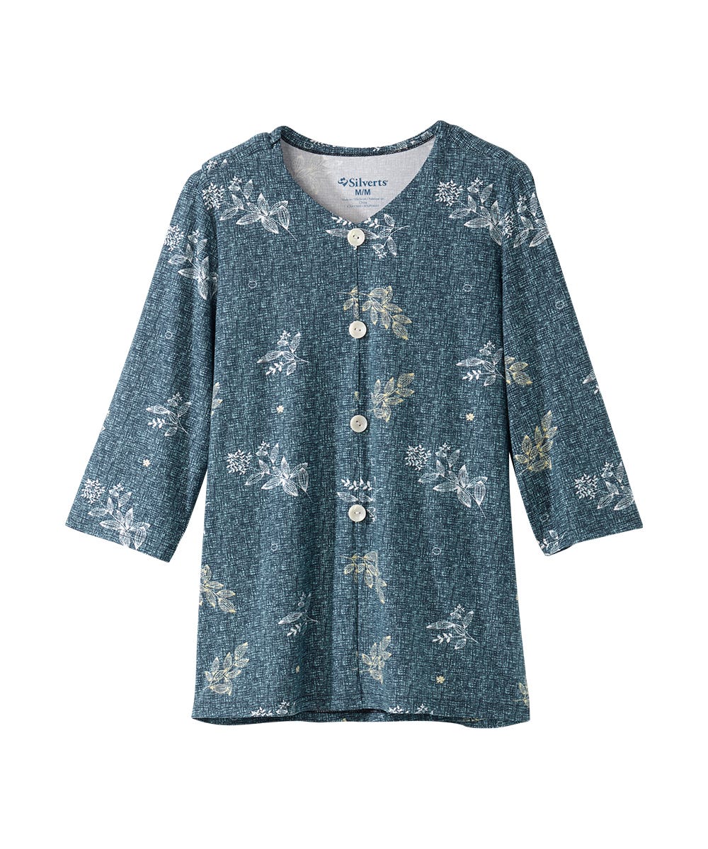 Women's Open Back Faux Button Top - Silverts 12