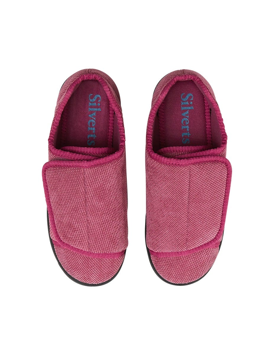 Women’s Slippers with Easy Closures – Adjustable Fit (Regular to Extra Wide) - Silverts 46