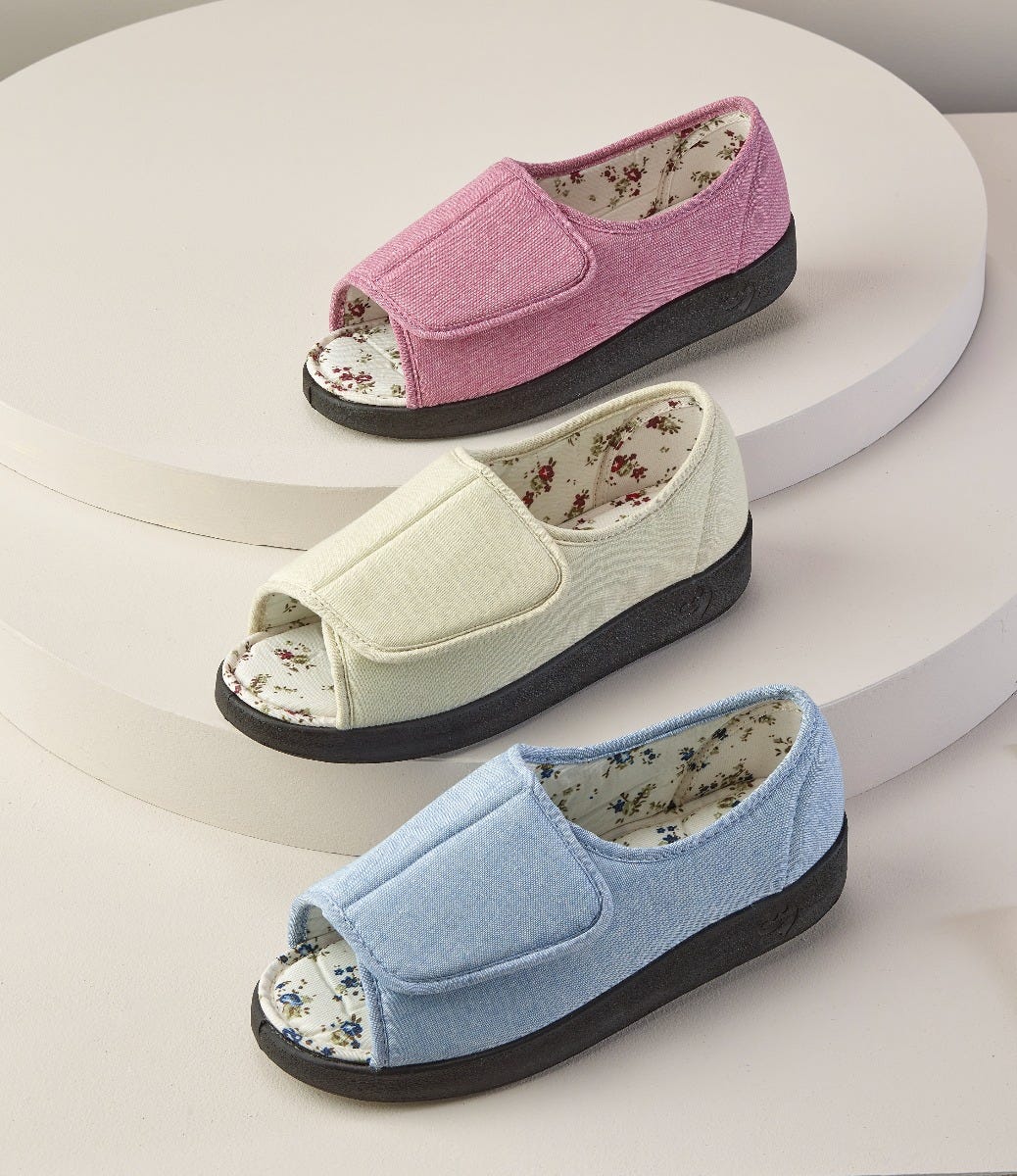 Women’s Open-Toe Shoes – Adjustable Fit (Regular to Extra Wide) - Silverts 4