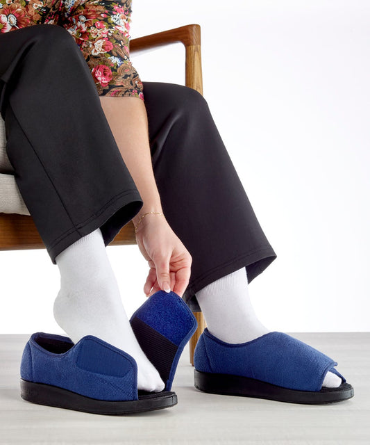 Women’s Open-Toe Shoes – Adjustable Fit (Regular to Extra Wide) - Silverts 1