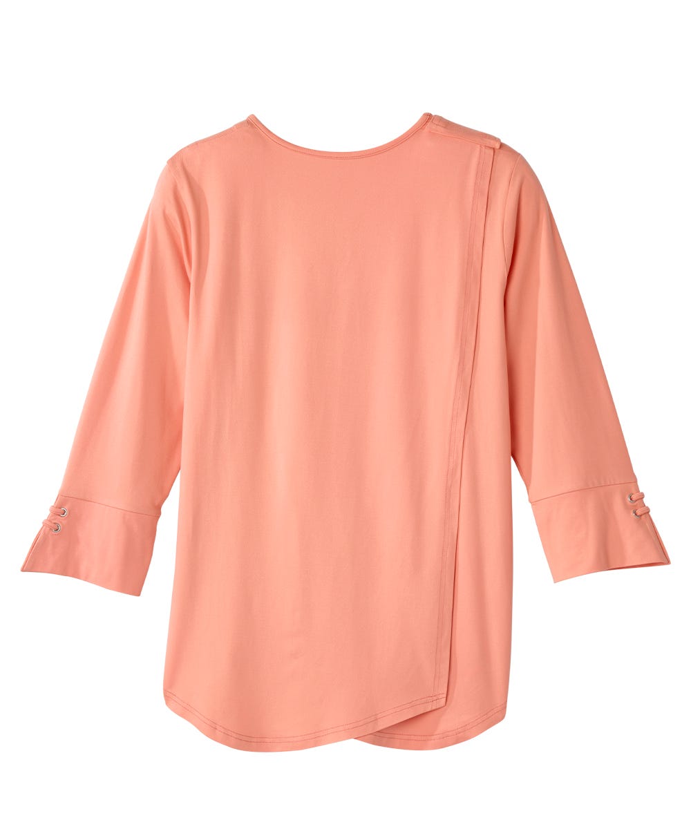 Women's Open Back Notched Neckline Top - Silverts 8