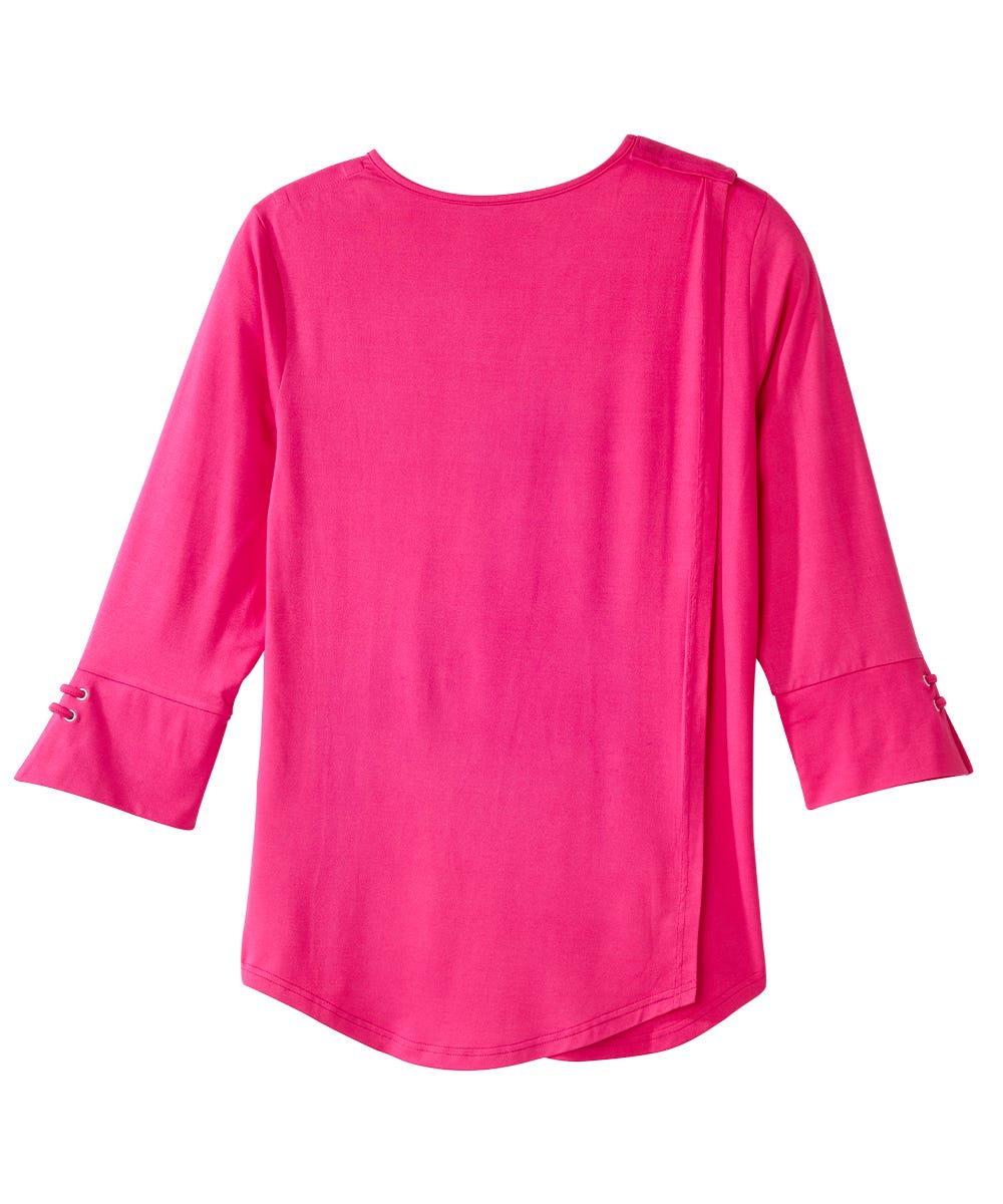 Women's Open Back Notched Neckline Top - Silverts 14