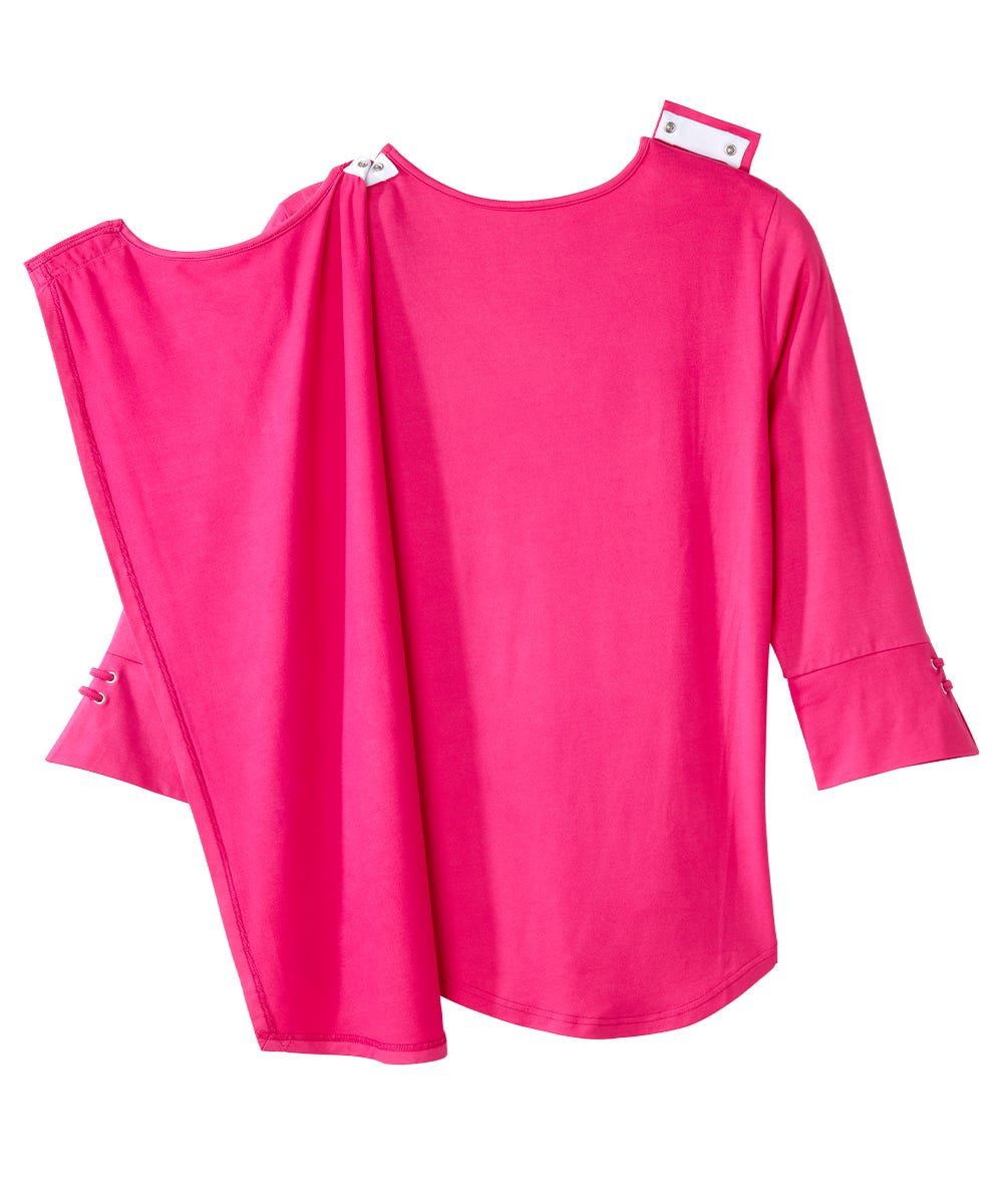 Women's Open Back Notched Neckline Top - Silverts 6
