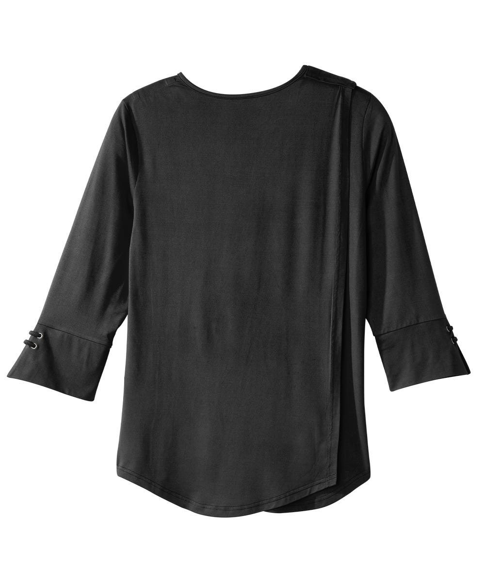 Women's Open Back Notched Neckline Top - Silverts 11