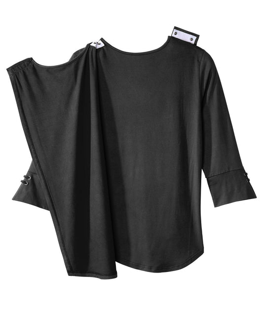 Women's Open Back Notched Neckline Top - Silverts 2