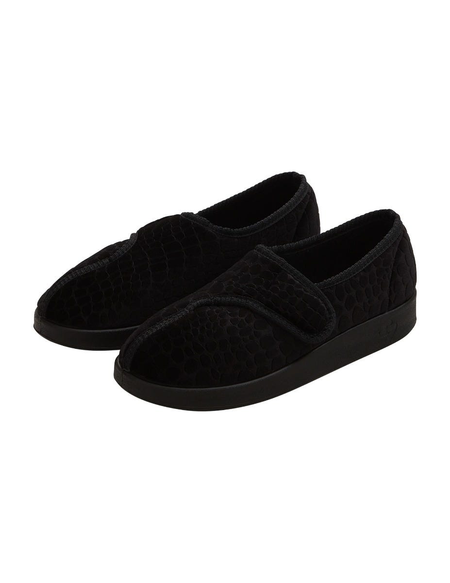 Women’s Soft Slippers with Easy Closures – Adjustable Fit (Regular to Extra Wide) - Silverts 49