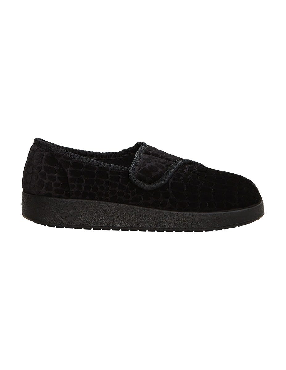 Women’s Soft Slippers with Easy Closures – Adjustable Fit (Regular to Extra Wide) - Silverts 68