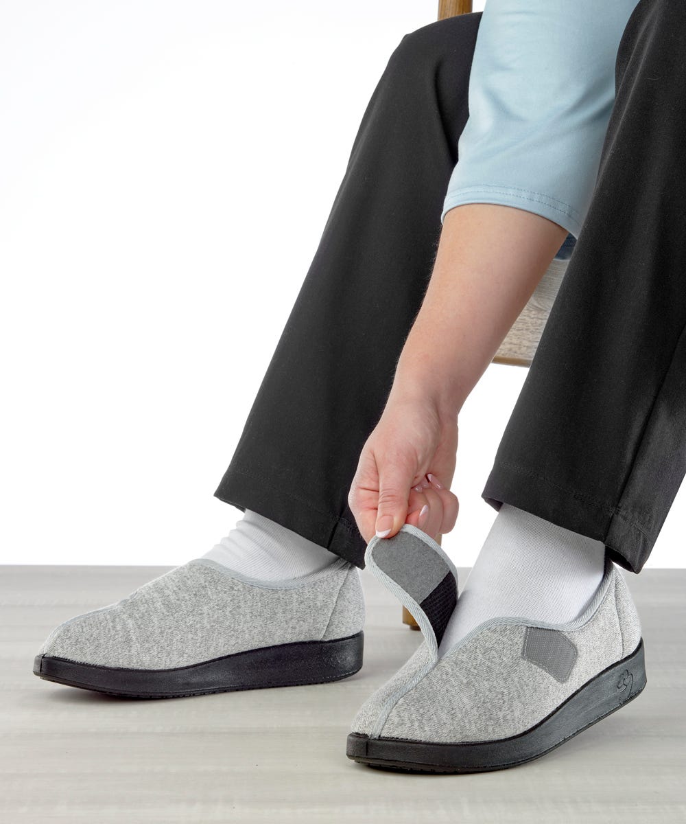 Women’s Soft Slippers with Easy Closures – Adjustable Fit (Regular to Extra Wide) - Silverts 30
