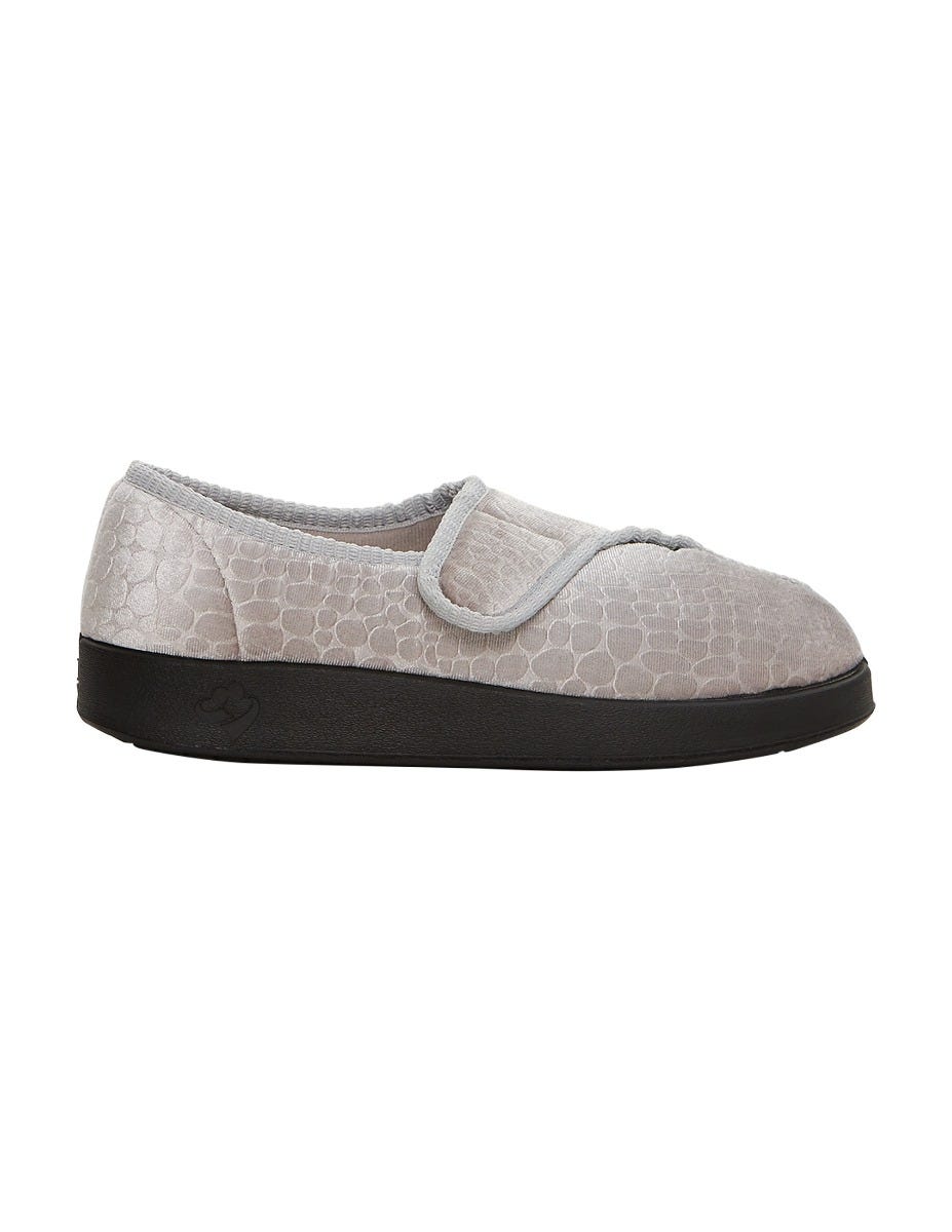 Women’s Soft Slippers with Easy Closures – Adjustable Fit (Regular to Extra Wide) - Silverts 116
