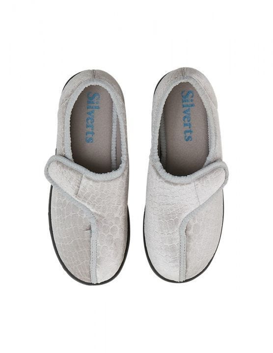 Women’s Soft Slippers with Easy Closures – Adjustable Fit (Regular to Extra Wide) - Silverts 14