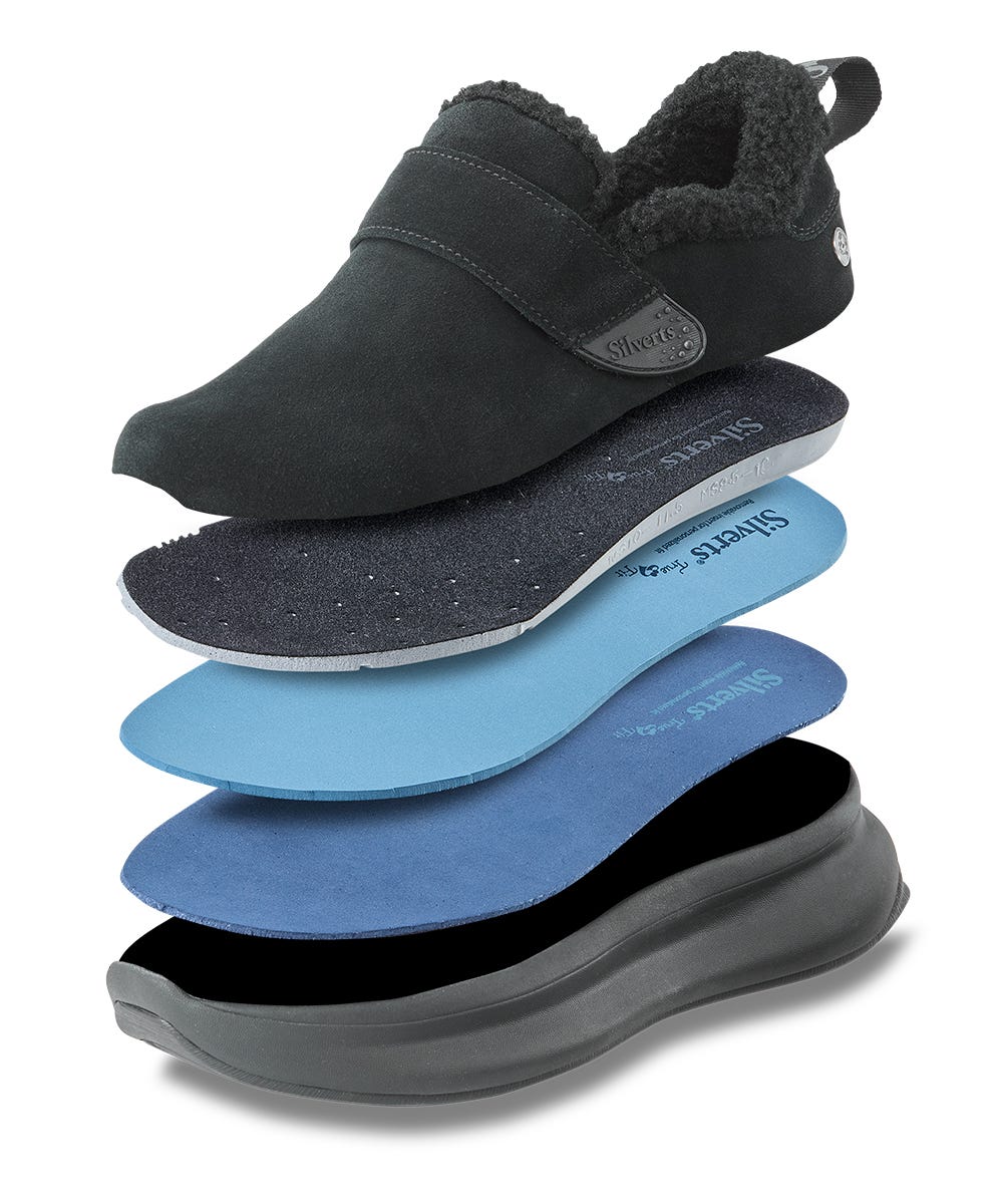 Women’s Shoes with Sherpa Lining – Adjustable Fit (Regular to Extra Wide) - Silverts 41