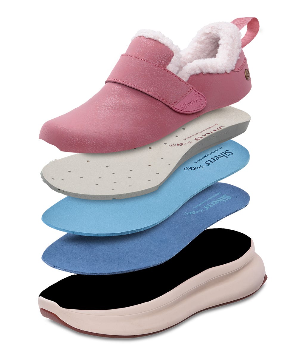 Women’s Shoes with Sherpa Lining – Adjustable Fit (Regular to Extra Wide) - Silverts 170