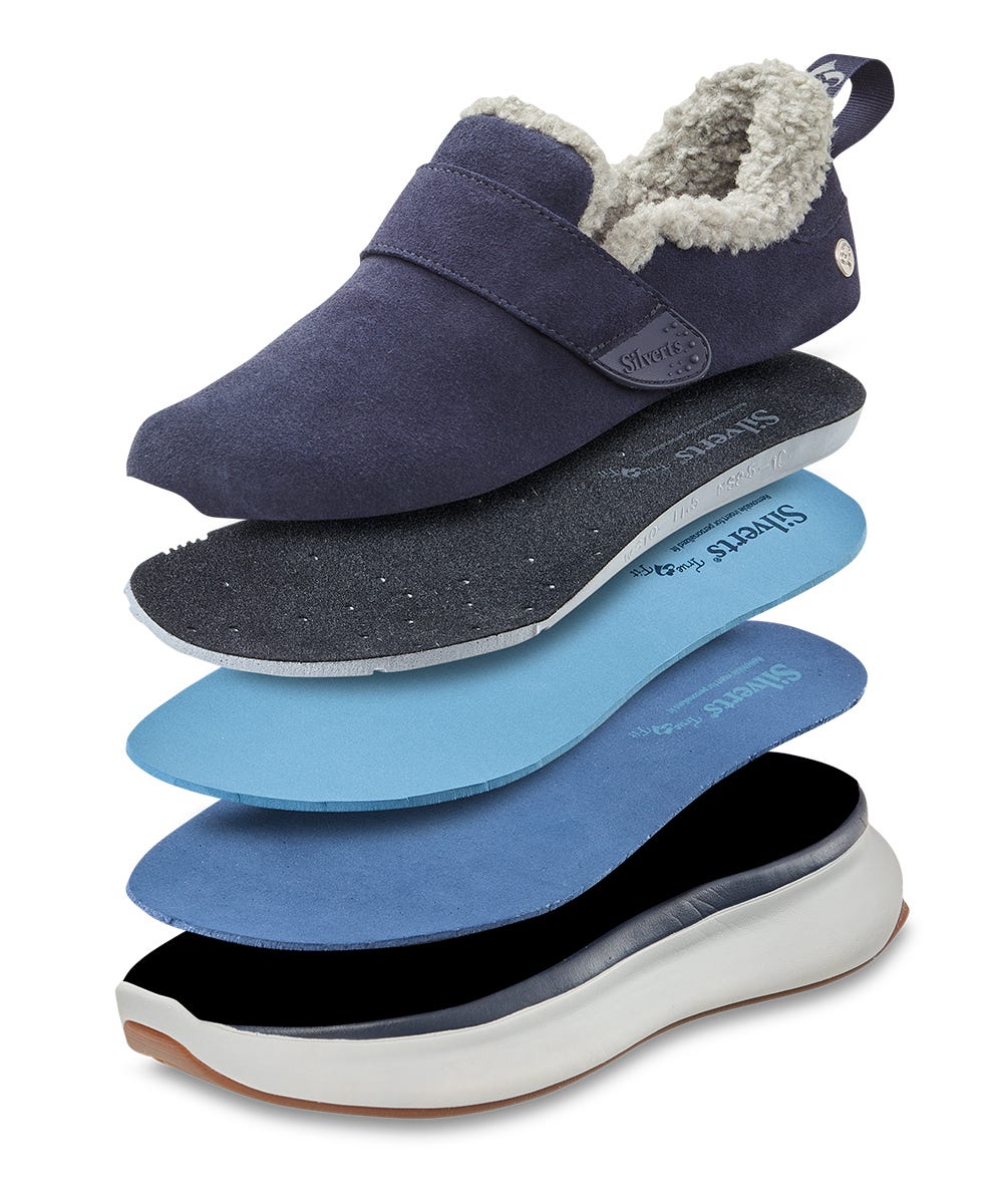 Women’s Shoes with Sherpa Lining – Adjustable Fit (Regular to Extra Wide) - Silverts 226