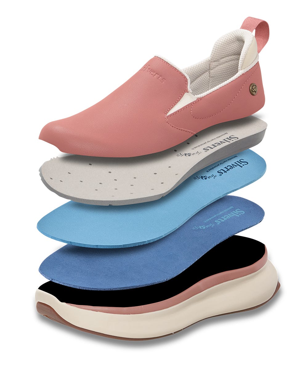 Women’s Leather Comfort Slip-On Shoes – Adjustable Fit (Regular to Extra Wide) - Silverts 116