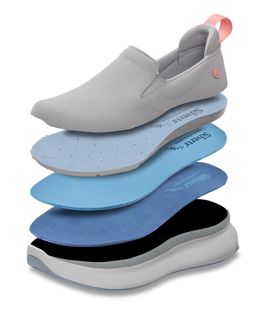 Women’s Leather Comfort Slip-On Shoes – Adjustable Fit (Regular to Extra Wide) - Silverts 200