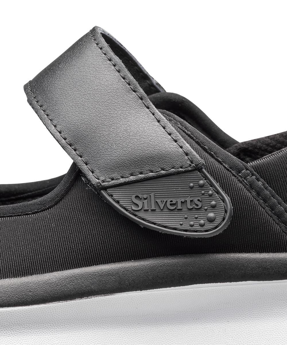 Women’s Easy-On Mary Jane Shoes – Adjustable Fit (Regular to Extra Wide) - Silverts 34
