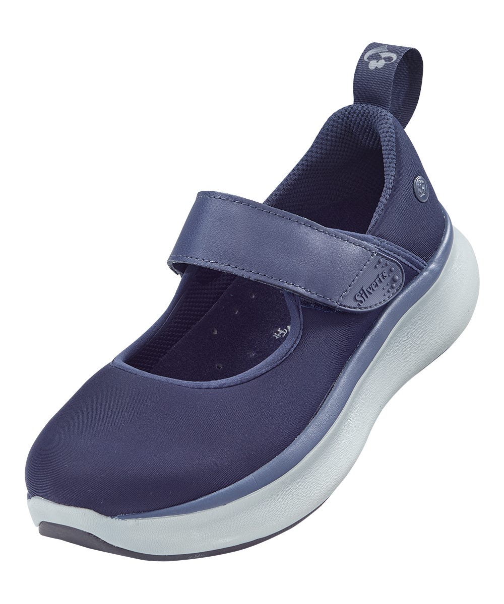 Women’s Easy-On Mary Jane Shoes – Adjustable Fit (Regular to Extra Wide) - Silverts 223