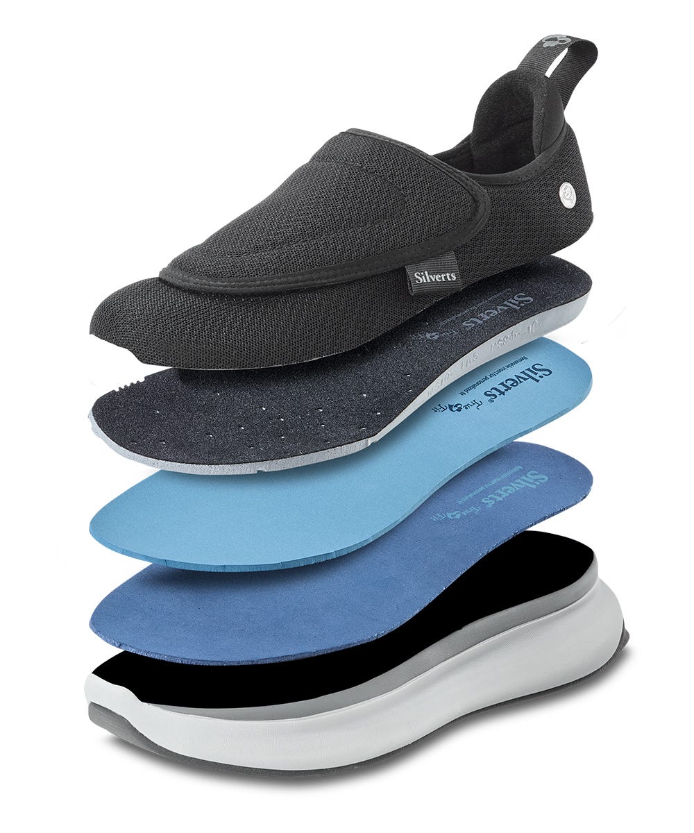 Women’s Comfort Shoes with Easy Closures – Adjustable Fit (Regular to Extra Wide) - Silverts 35