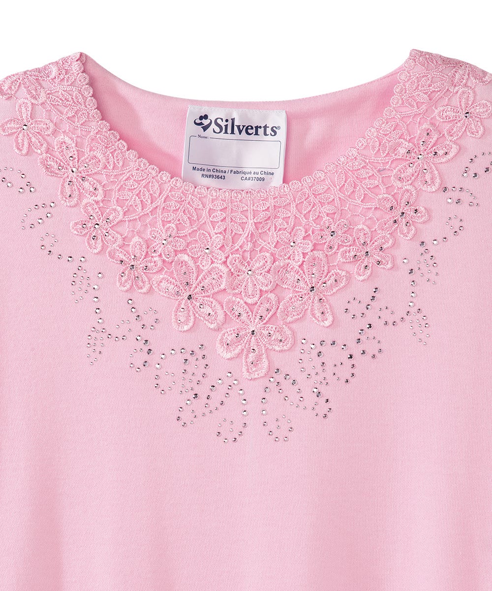 Women's Open Back Embellished Top - Silverts 20